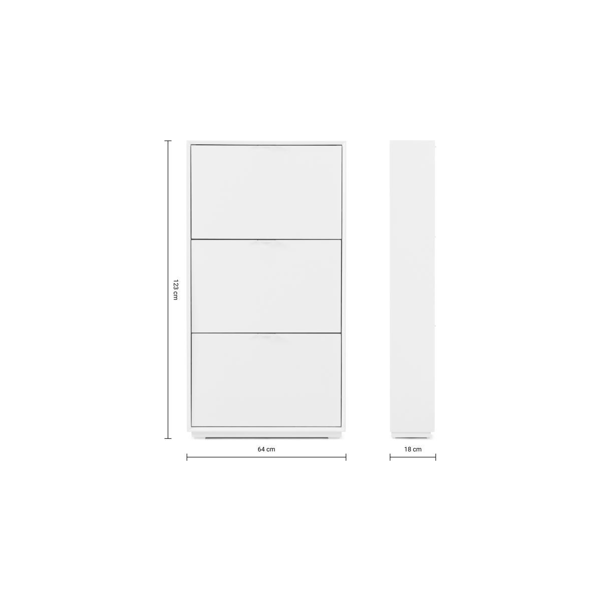 Marcell Shoe Storage Cabinet, White – image 8