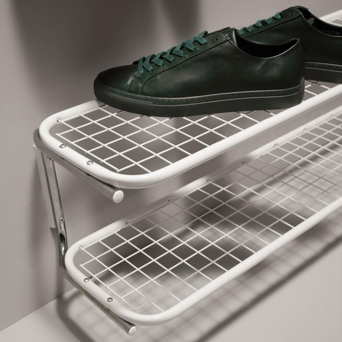 Essem Design Classic 650 shoe shelf White/chrome 2 levels 80 cm – image 2