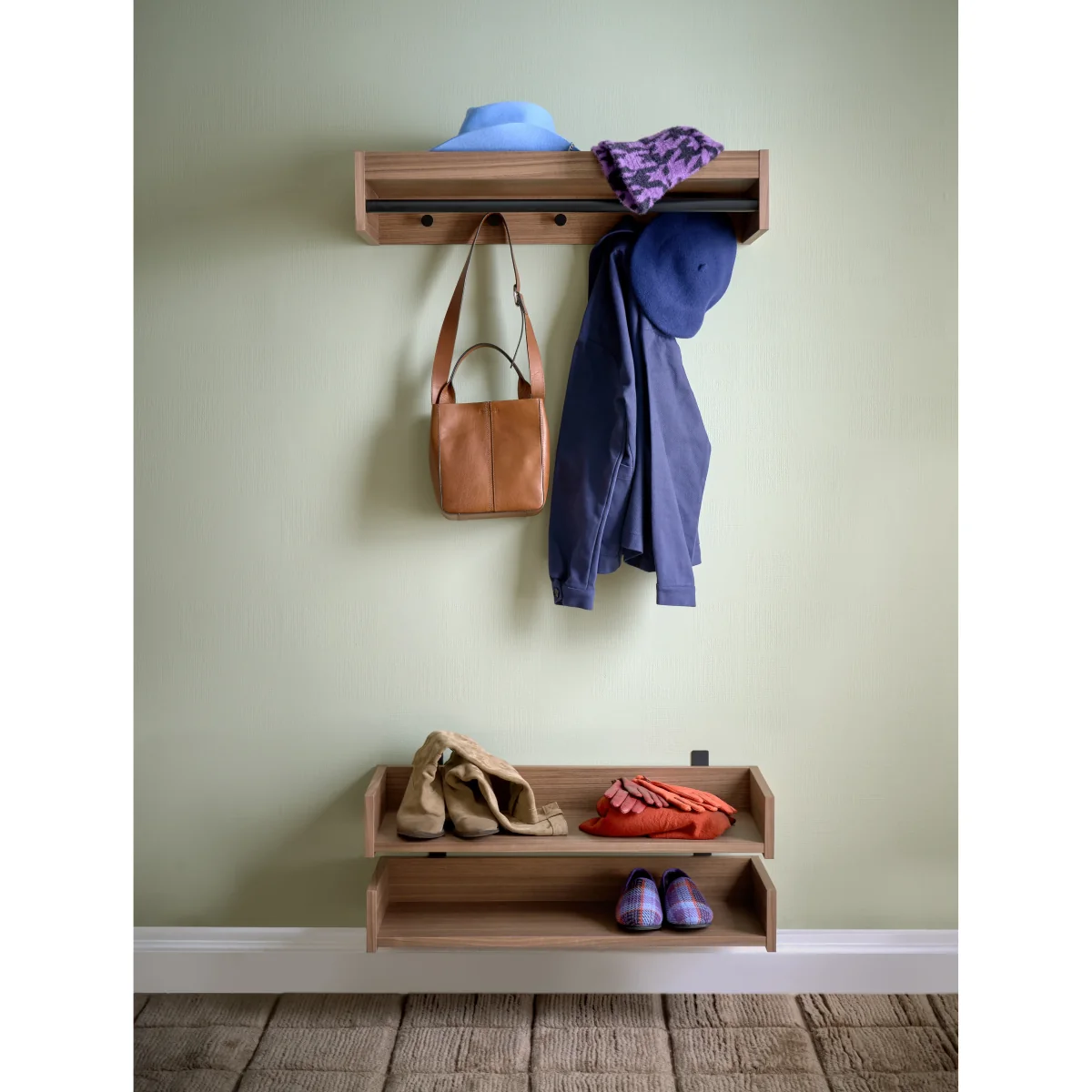 Maze Gentle shoe rack Walnut 78x8x30 cm – image 2