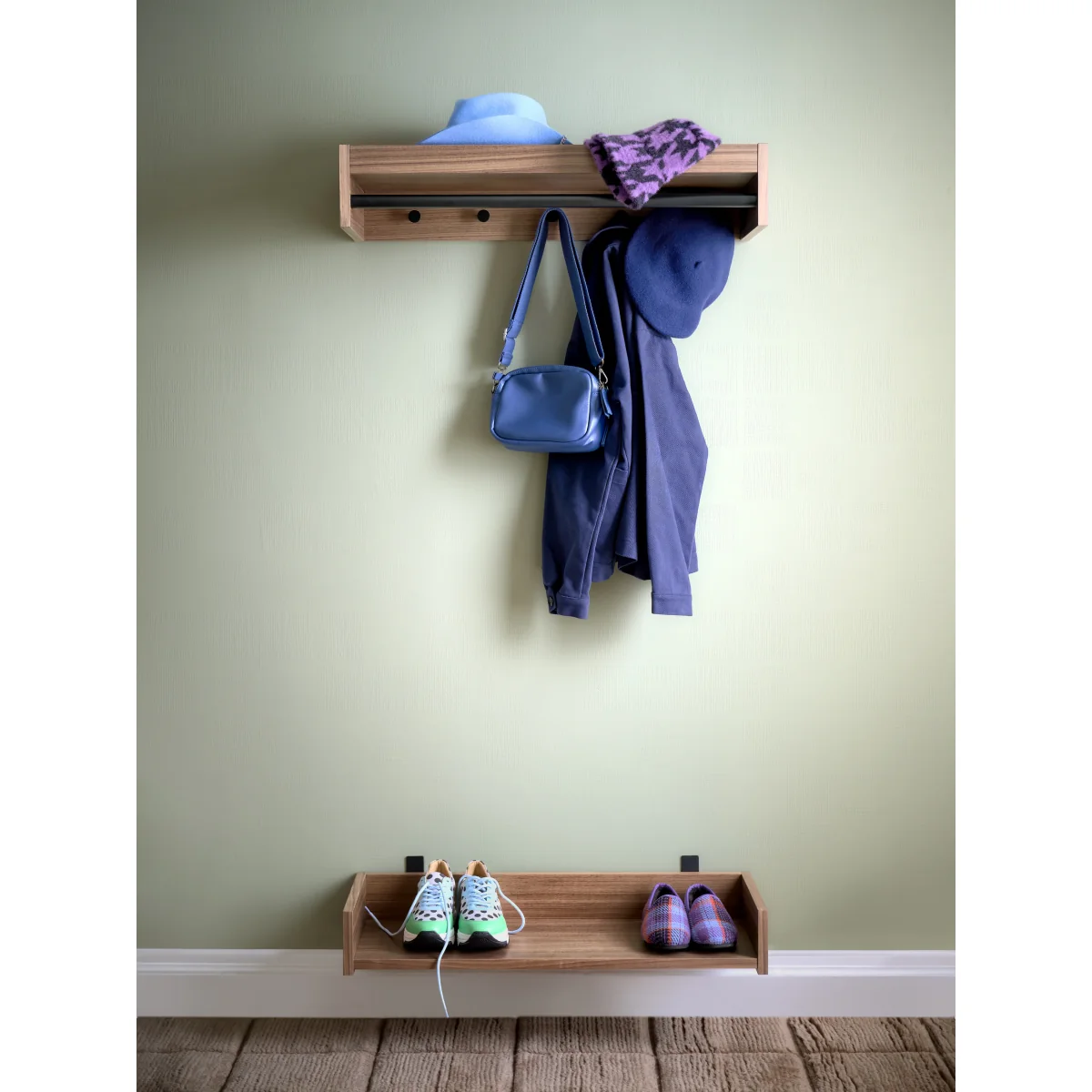 Maze Gentle shoe rack Walnut 78x8x30 cm – image 3