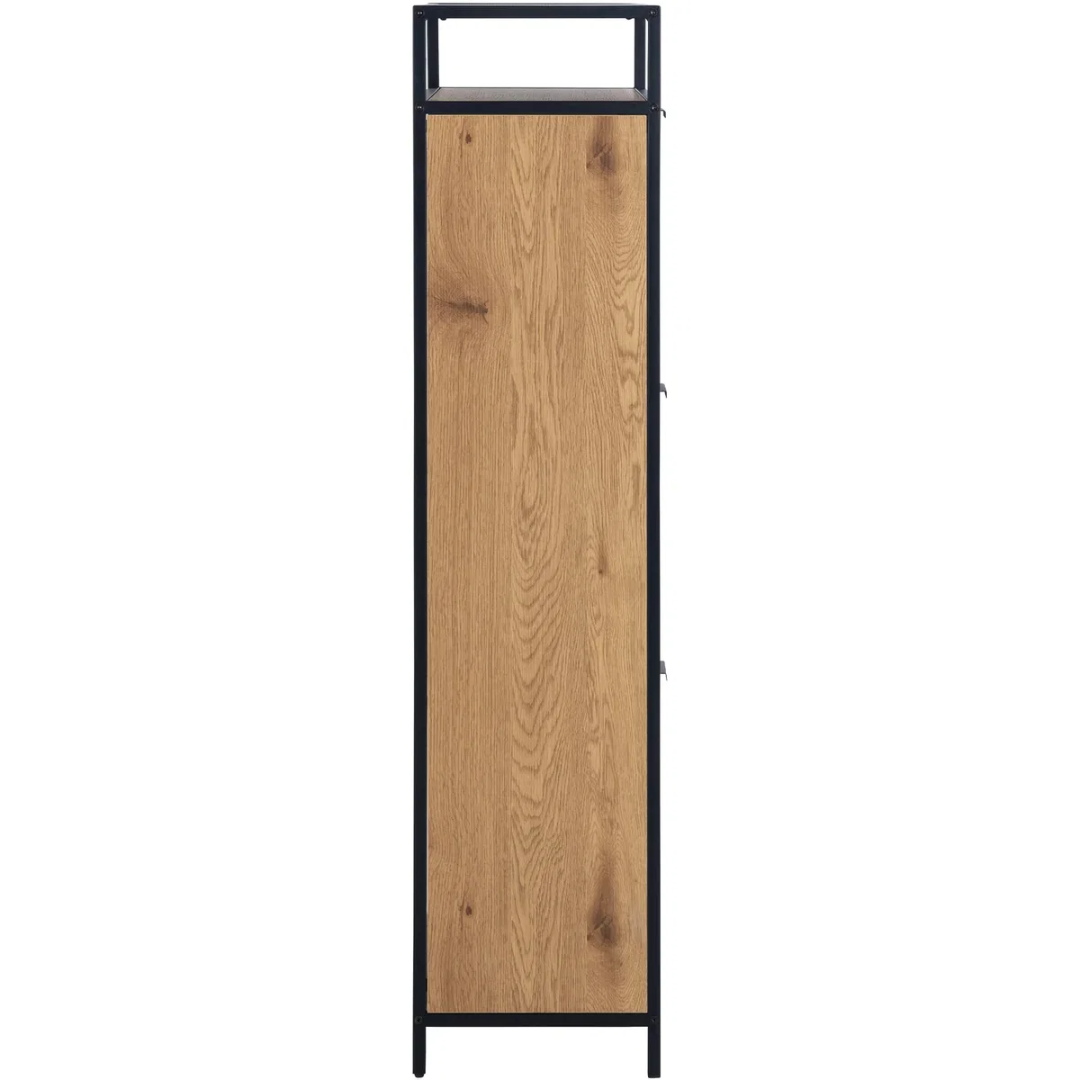 Seaford Shoe Cabinet in Black and Oak - Frame steel matt black rough powder coated / – image 2
