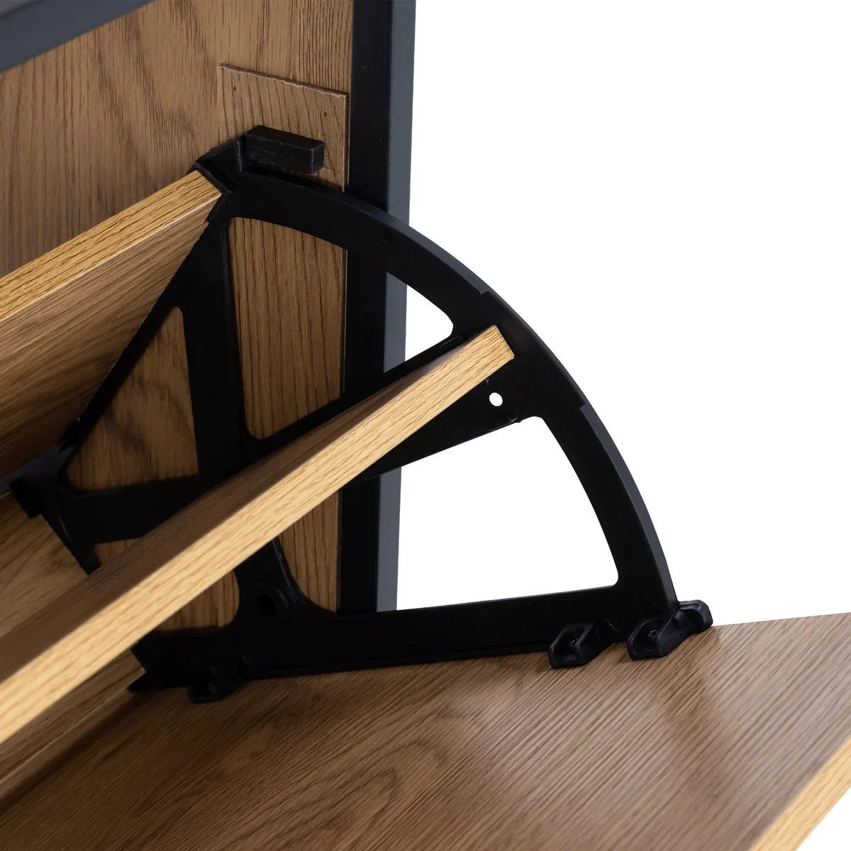 Seaford Shoe Cabinet in Black and Oak - Frame steel matt black rough powder coated / – image 8