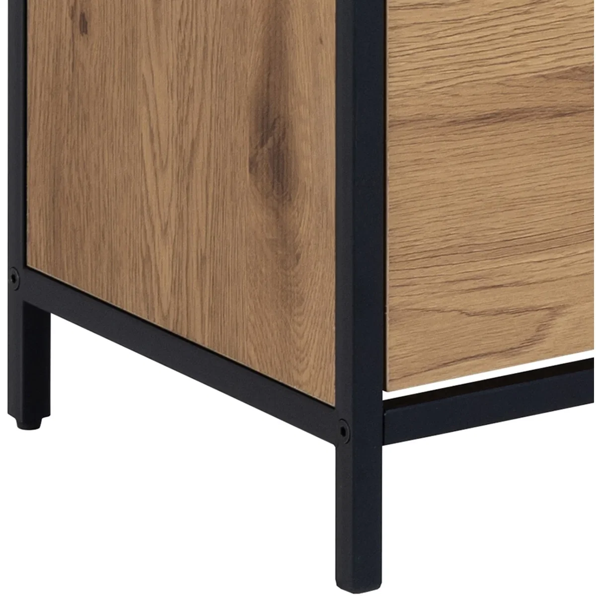 Seaford Shoe Cabinet in Black and Oak - Frame steel matt black rough powder coated / – image 10