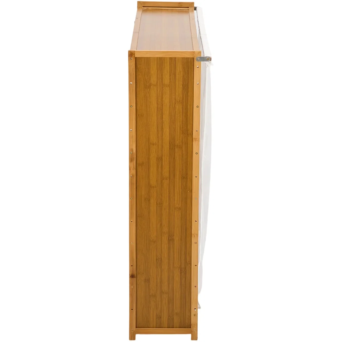 7-Tier Bamboo Shoe Rack with Dust Cover - Natural Wood – image 5