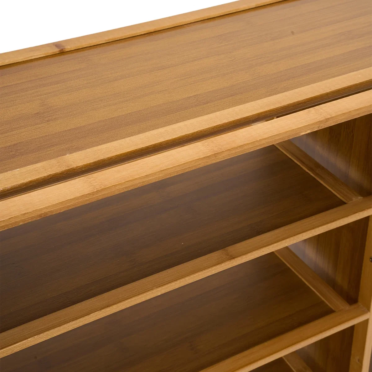 7-Tier Bamboo Shoe Rack with Dust Cover - Natural Wood – image 7