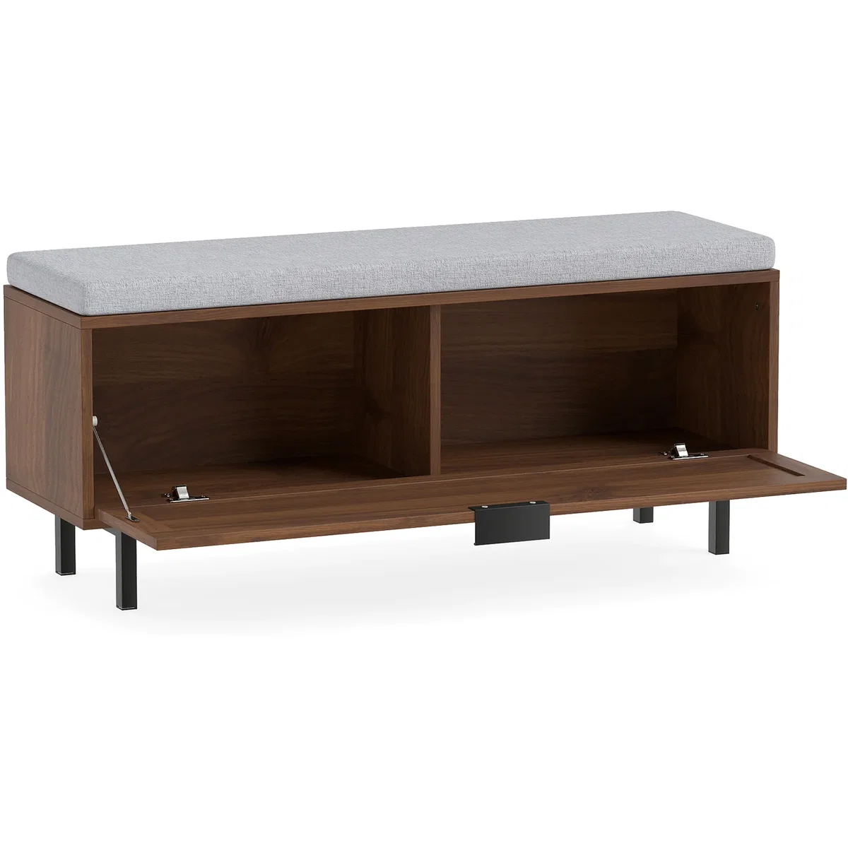 Shoe Storage Bench with Padded Cushion - Brown – image 11