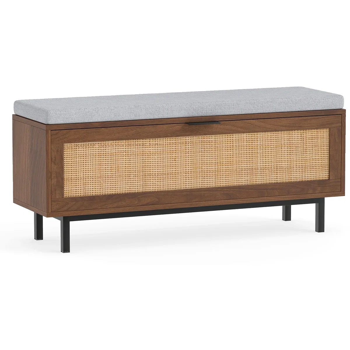 Shoe Storage Bench with Padded Cushion - Brown – image 12