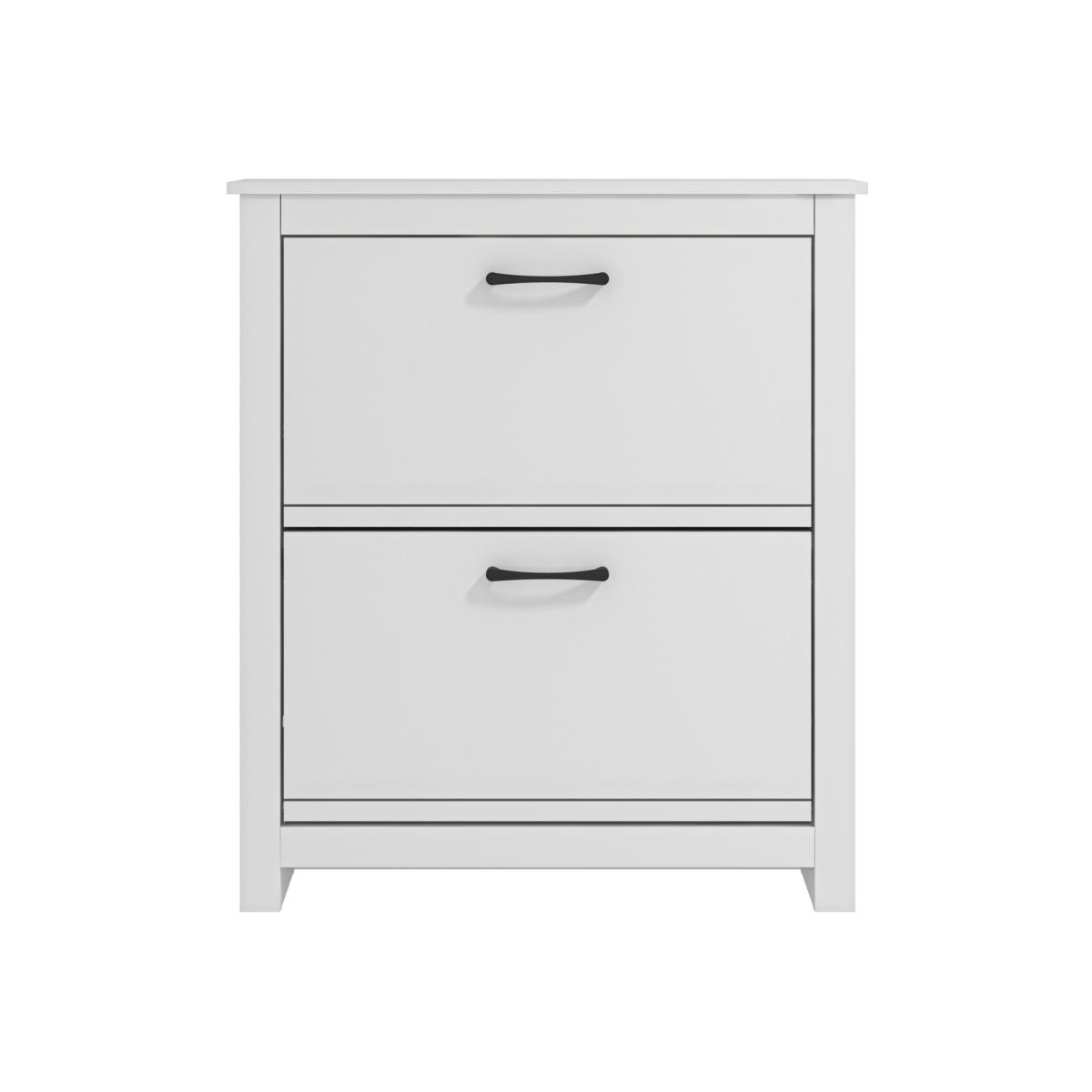 Galano Limestone 2-Door Shoe Cabinet - White