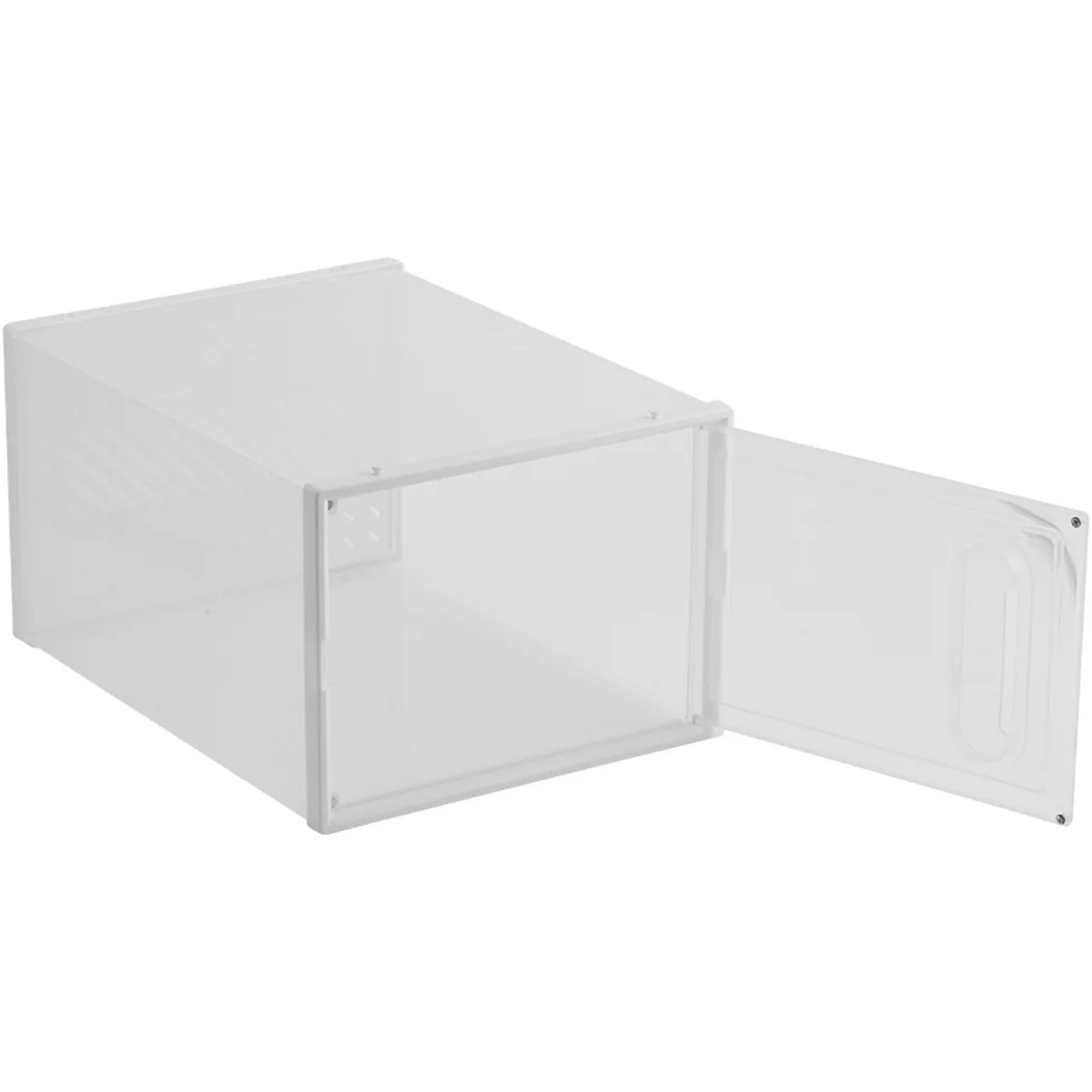 12x Transparent Stackable Shoe Storage Boxes - White – image 3