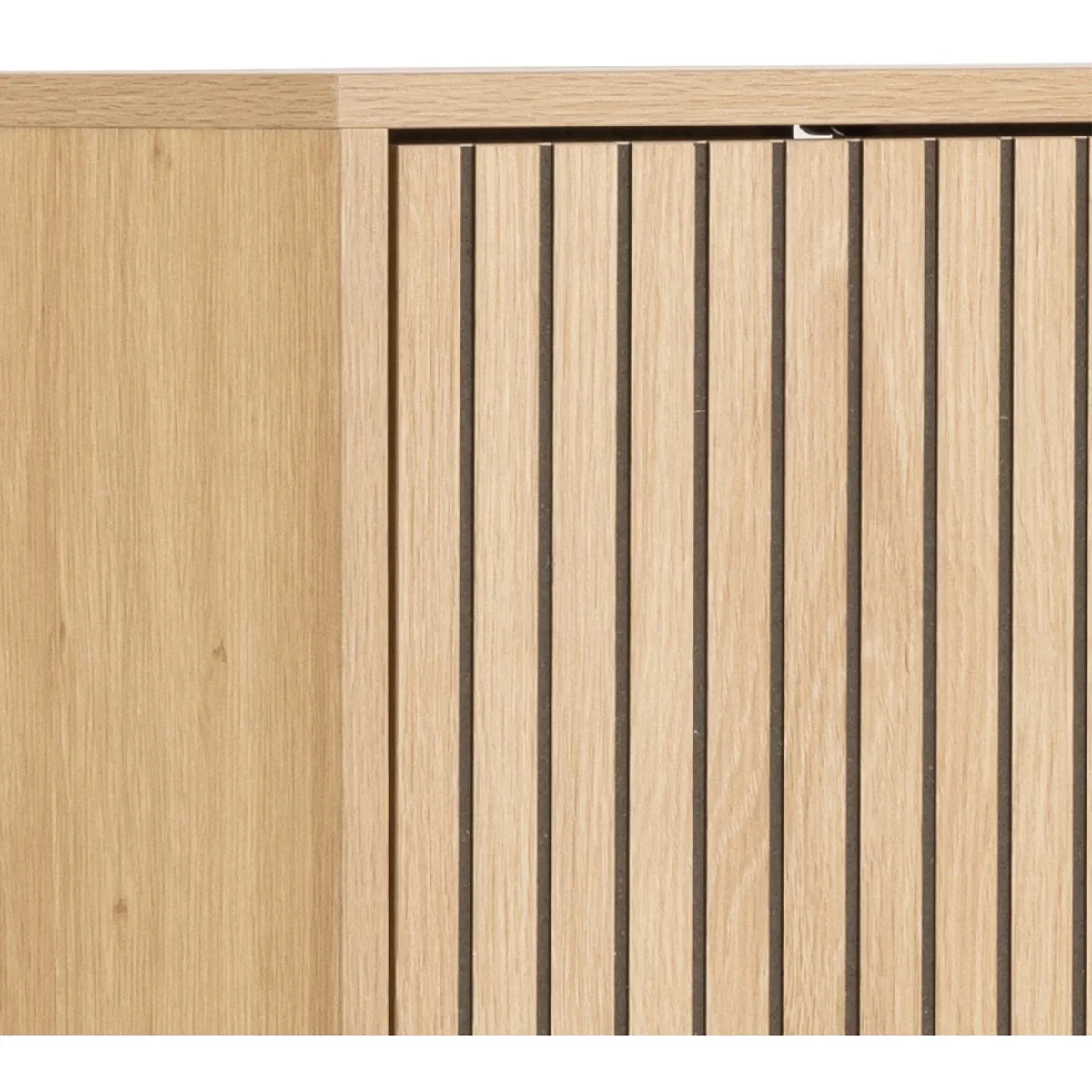 Albany Shoe Cabinet 3 Flip Down Doors in Oak/Black Legs - Oak & Black – image 6