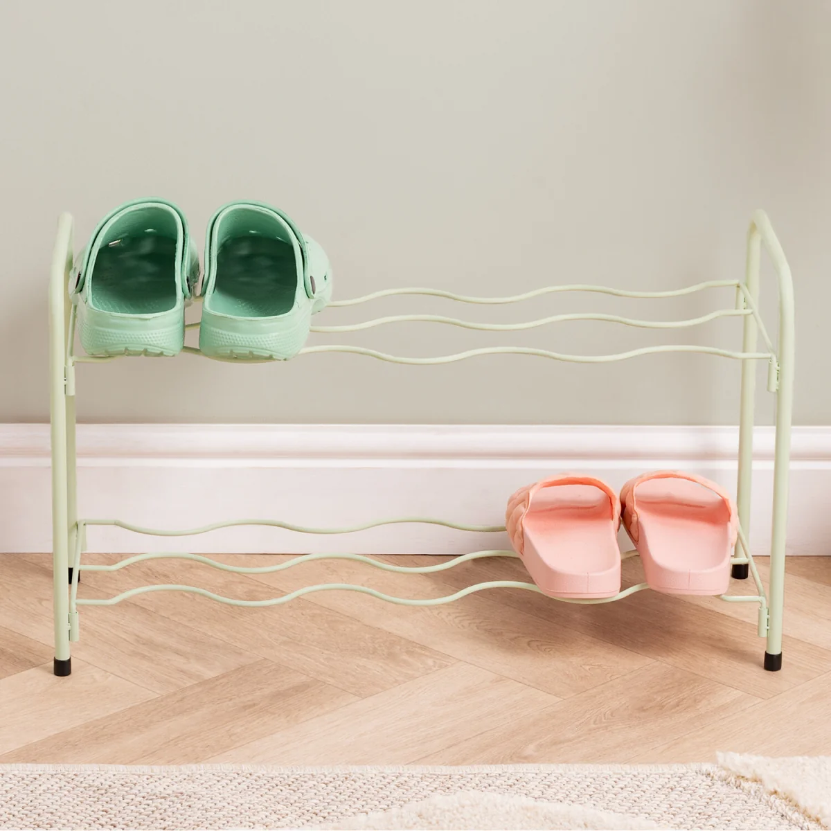 Wavy 2 Tier Shoe Rack – image 3