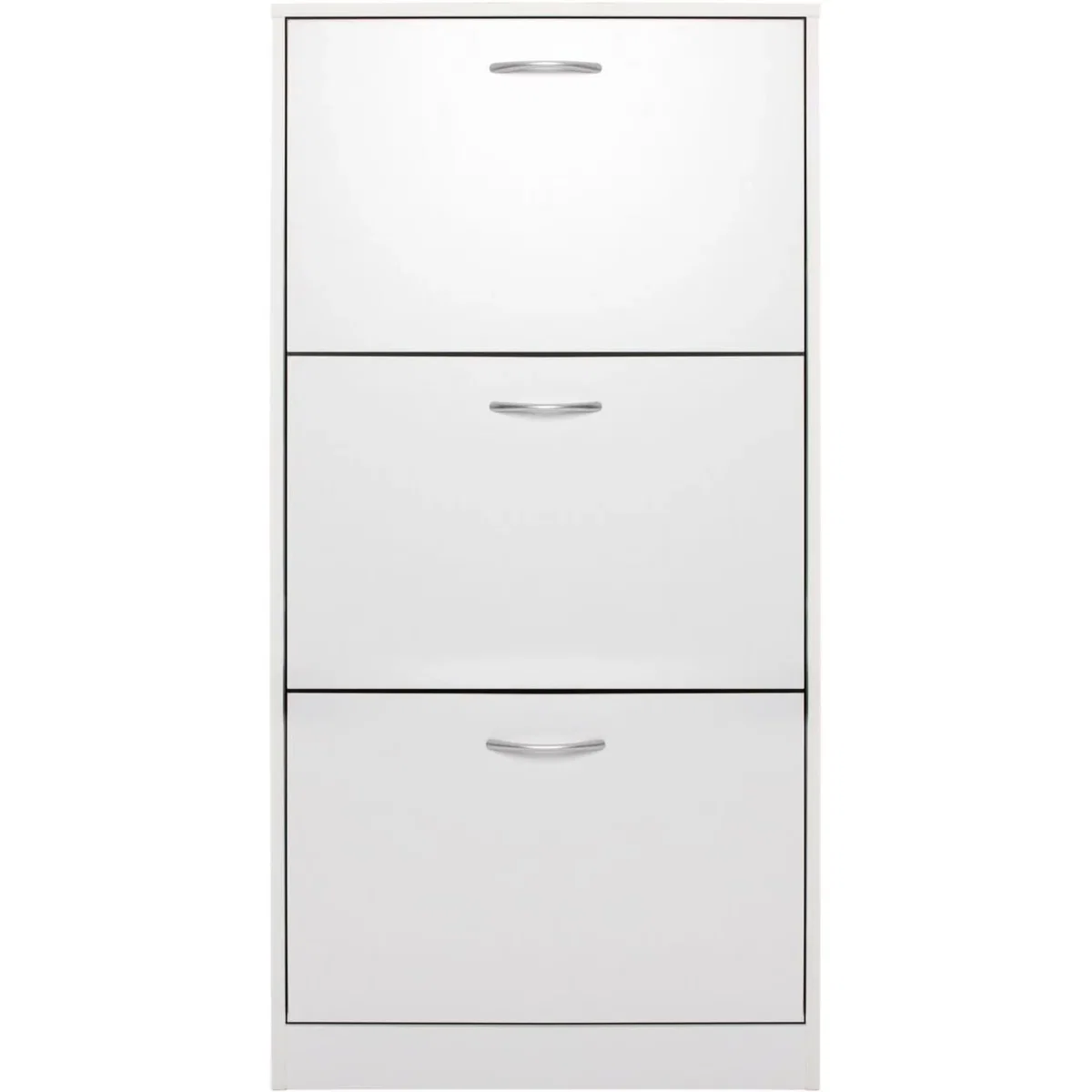 White Wooden 3 Drawer Shoe Storage Cabinet - White – image 5