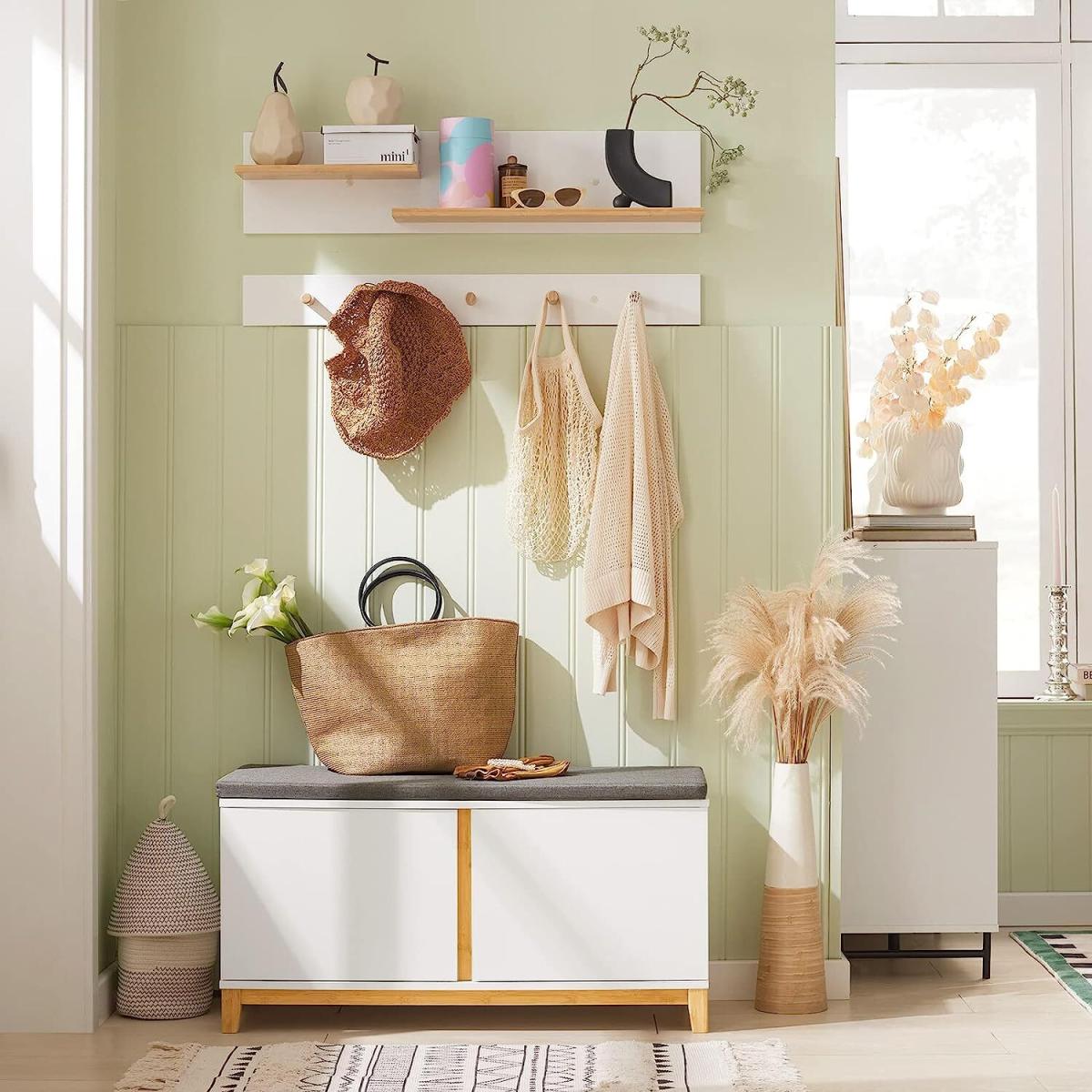 Natural Shoe Bench - White – image 3
