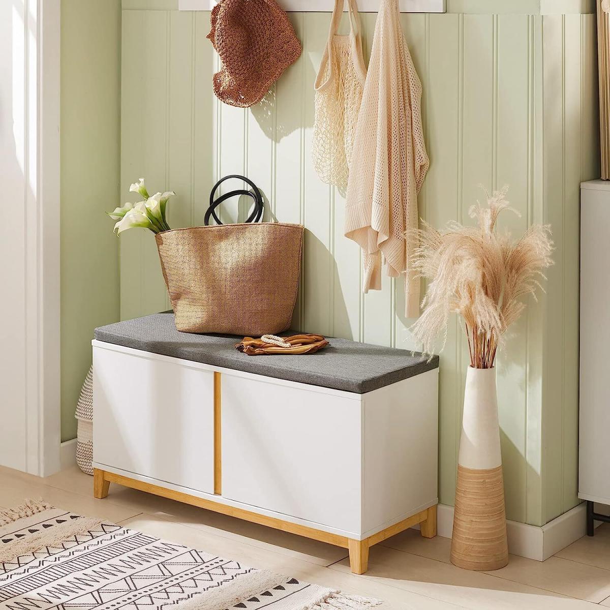Natural Shoe Bench - White – image 6