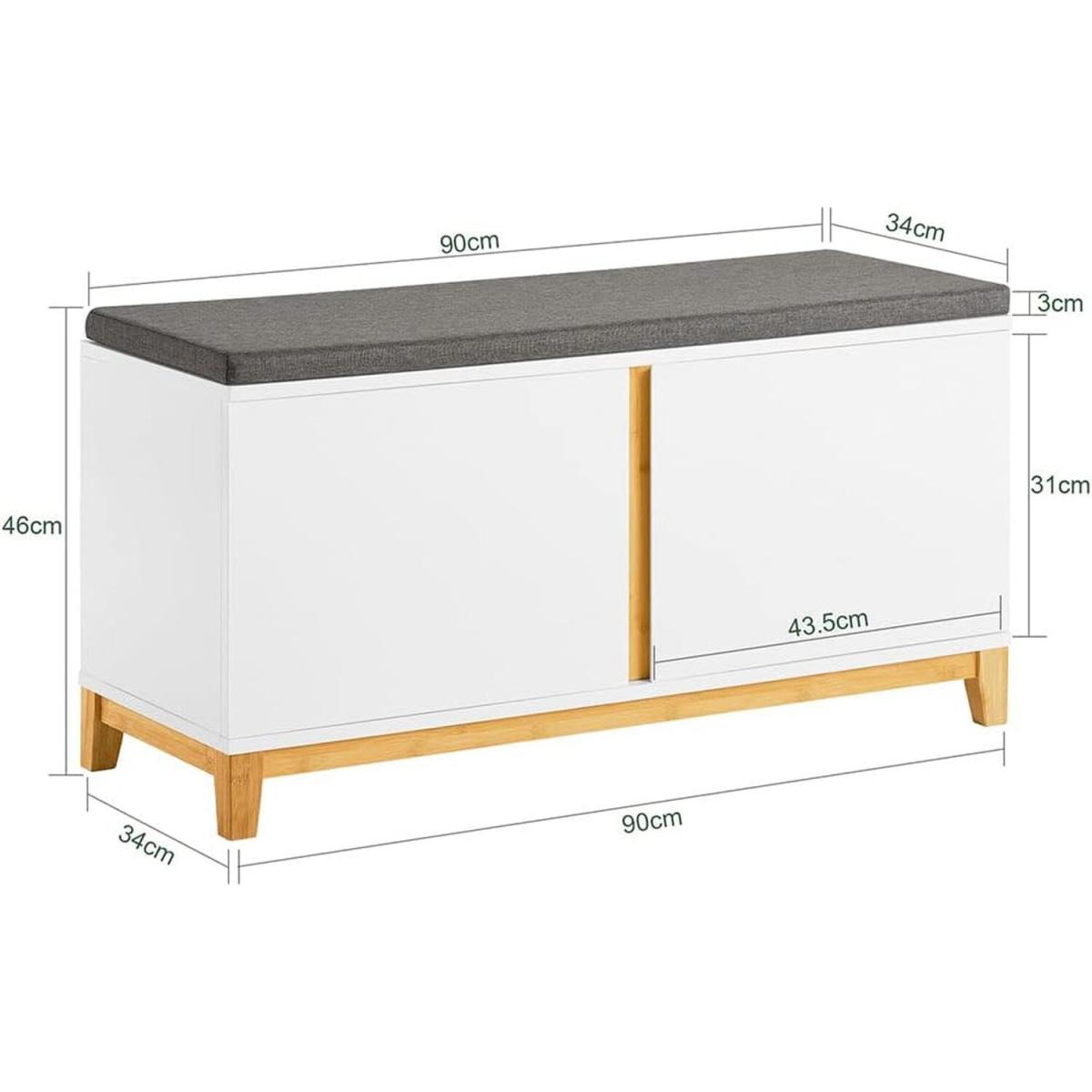 Natural Shoe Bench - White – image 7
