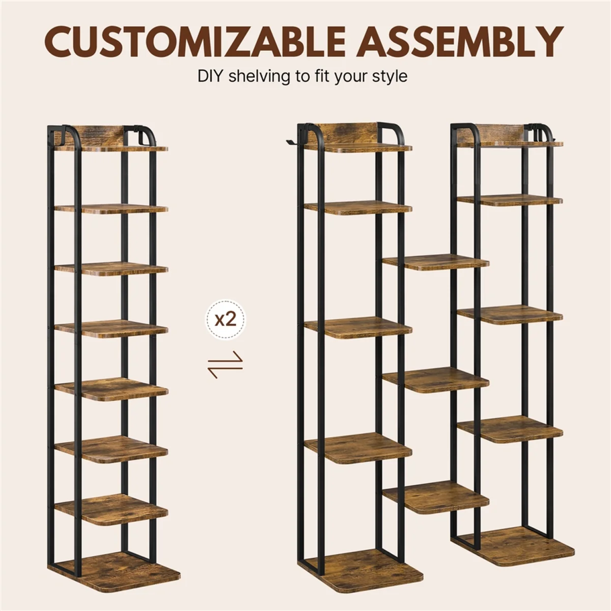 Slim Shoe Storage Rack - Brown – image 3