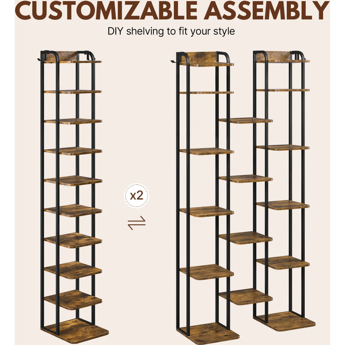 Slim Shoe Storage Rack - Brown – image 8