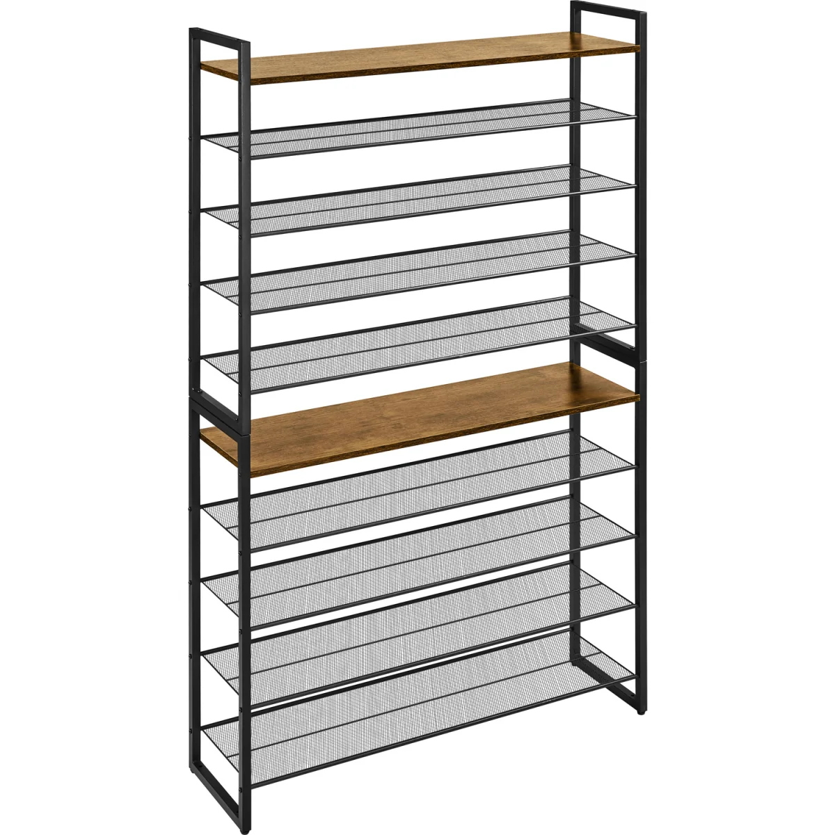 10-Tier Stackable Shoe Rack - Black – image 2