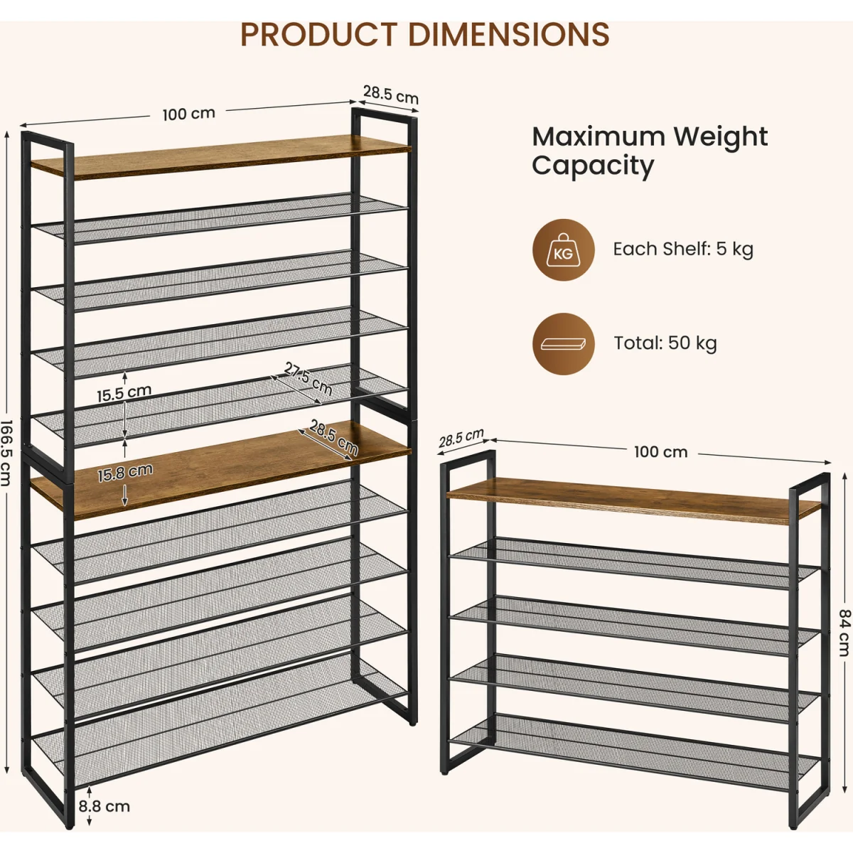 10-Tier Stackable Shoe Rack - Black – image 3