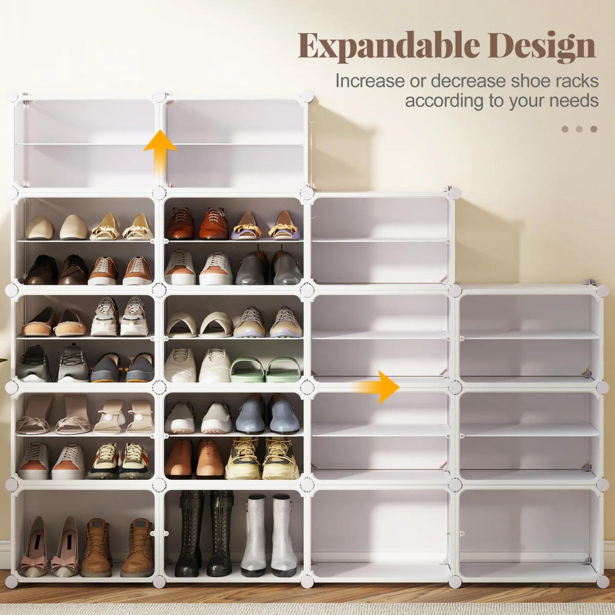 8-Tier Shoe Storage Cabine - White – image 3