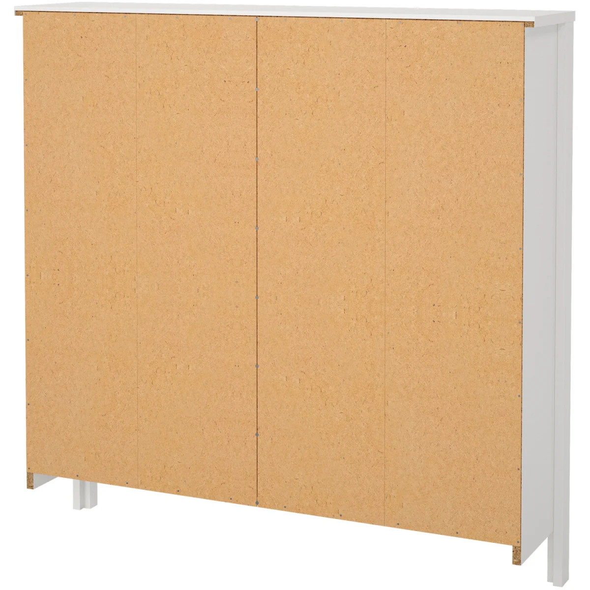 Barcelona Shoe Cabinet 4 Flip Down Doors in White - White – image 5