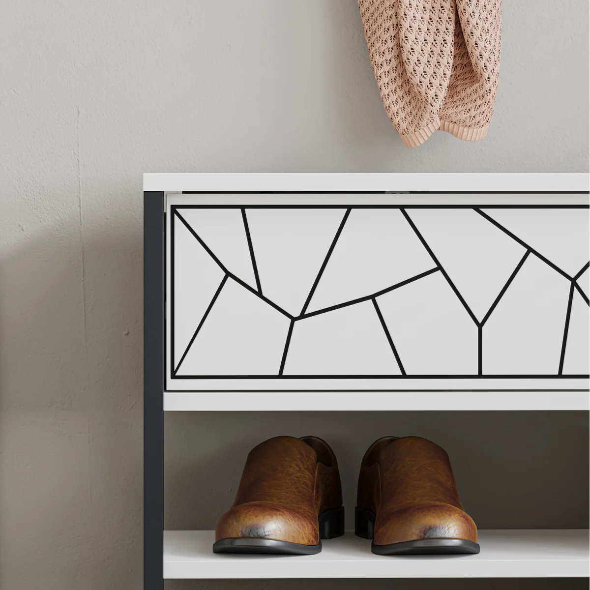 Inola Modern Shoe Rack Storage - Oak – image 4