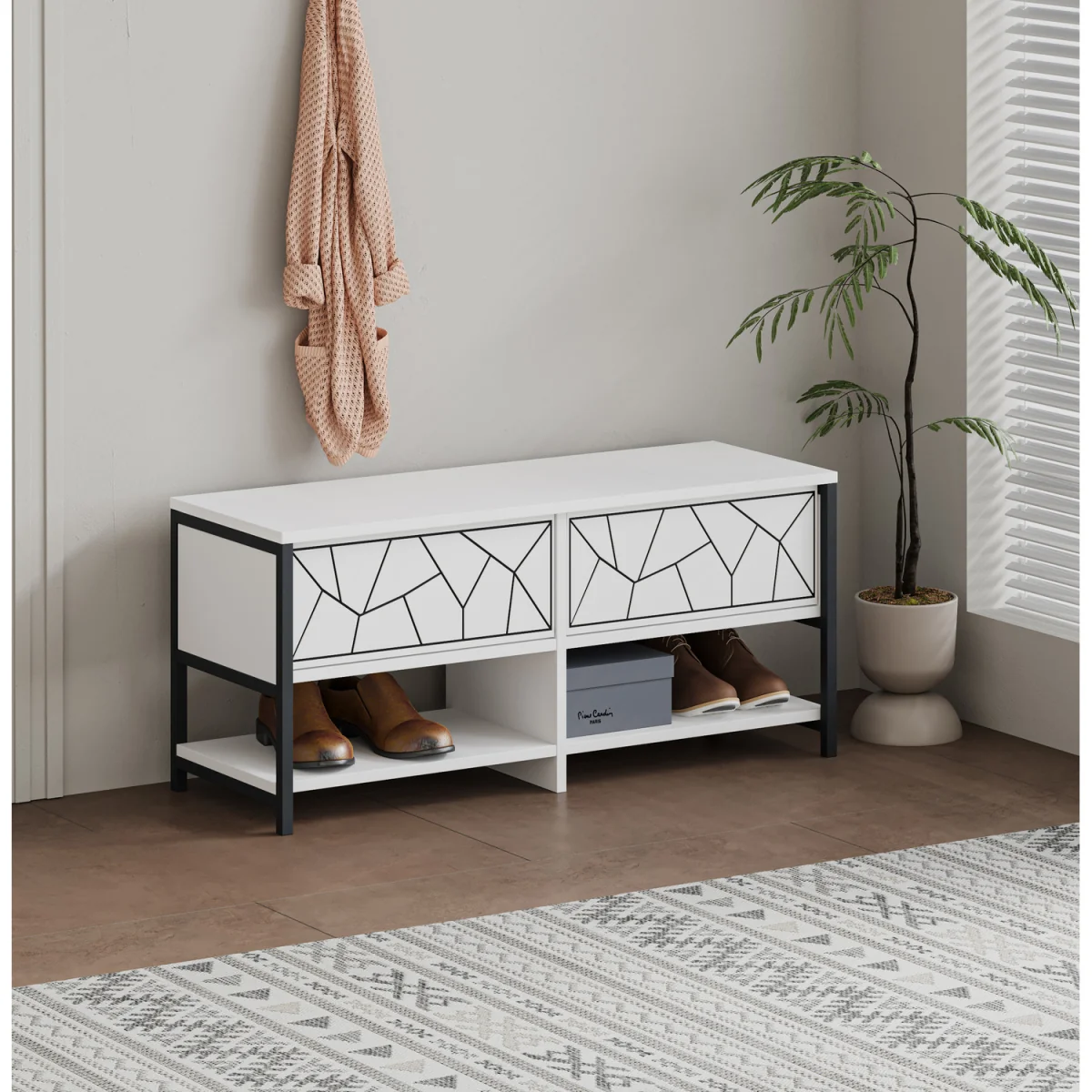 Inola Modern Shoe Rack Storage - Oak – image 6