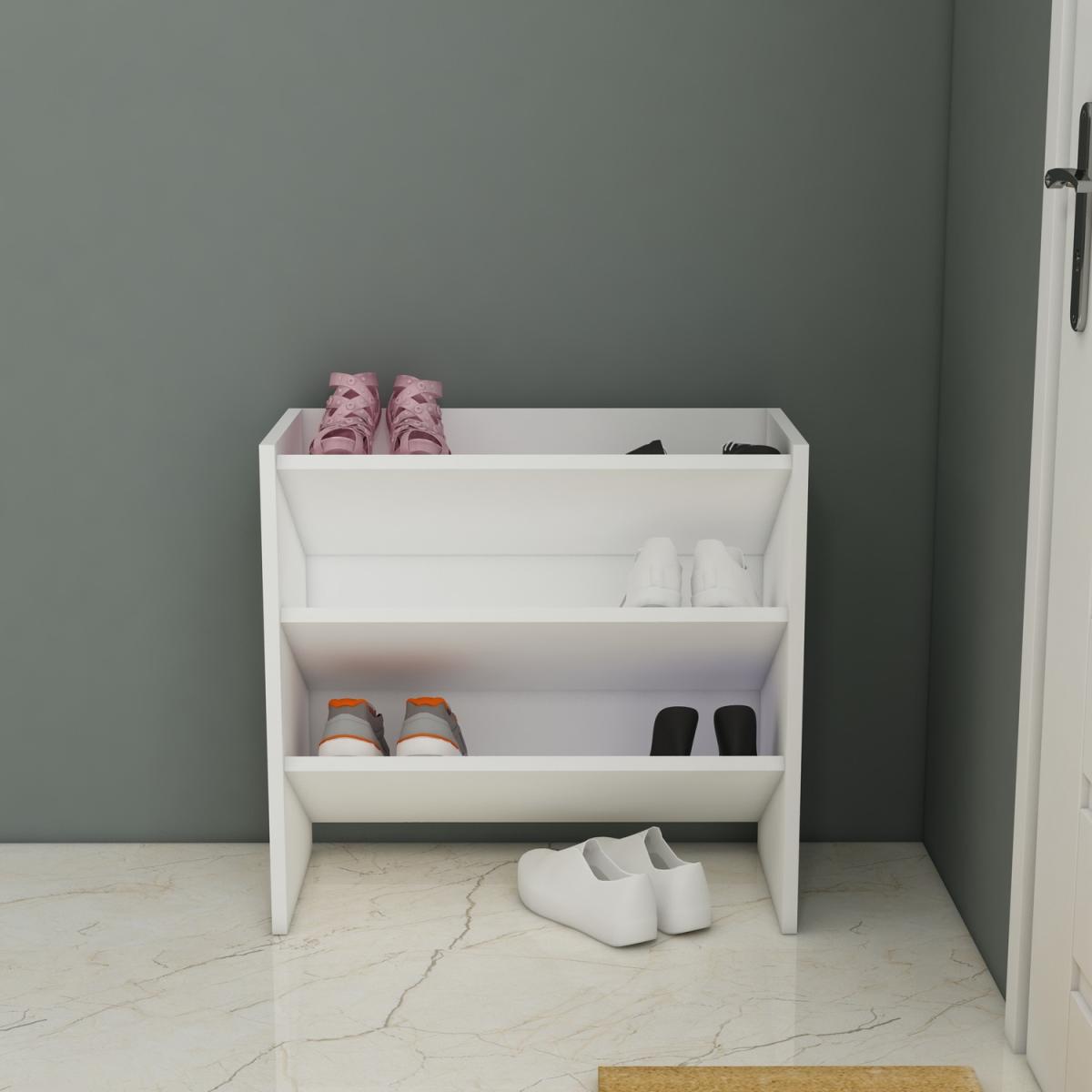 Elarco 3 Tier Shoe Storage Shelf - White – image 2