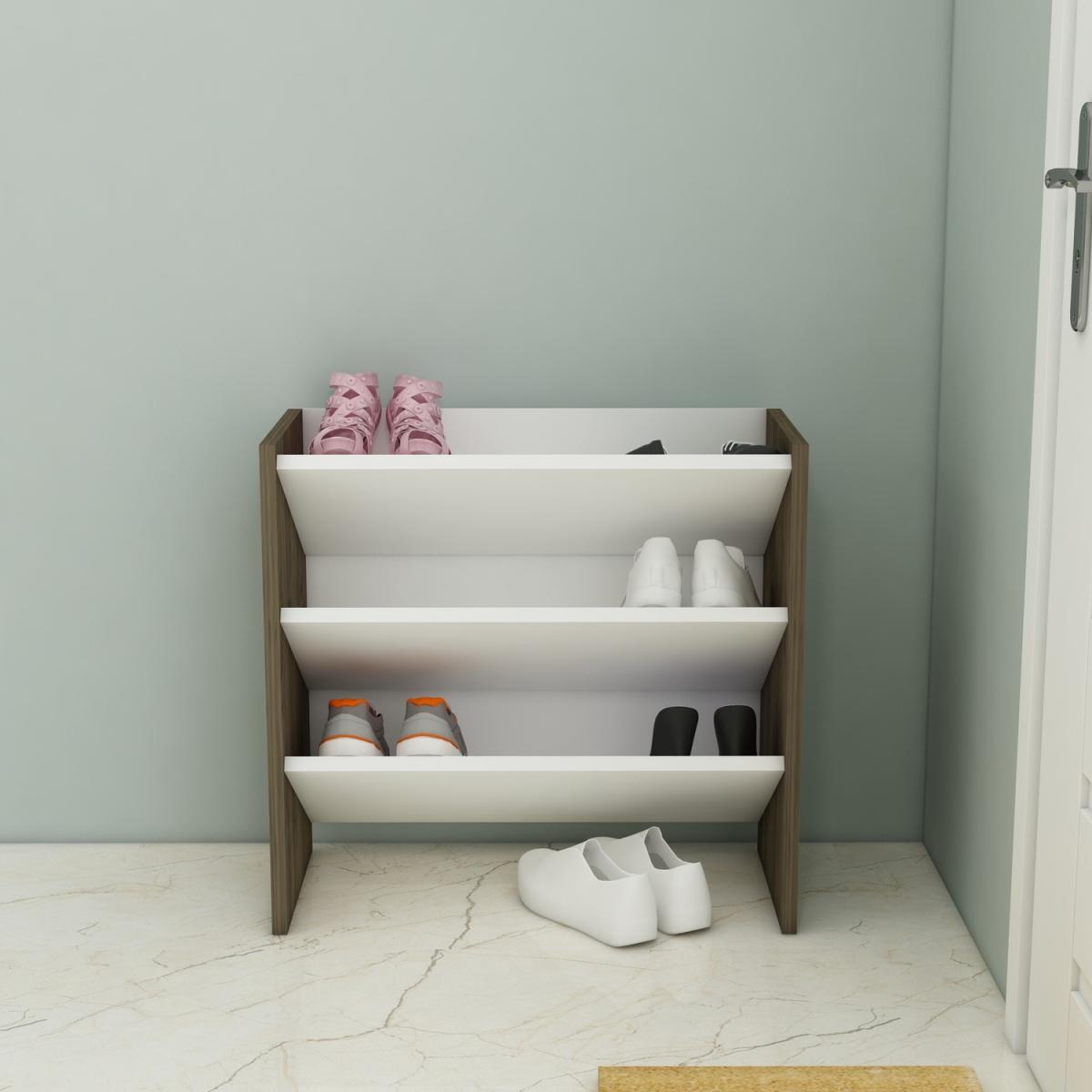 Elarco 3 Tier Shoe Storage Shelf - White – image 6