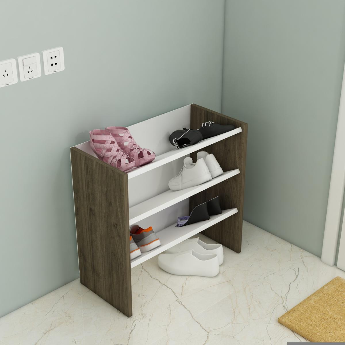 Elarco 3 Tier Shoe Storage Shelf - White – image 7