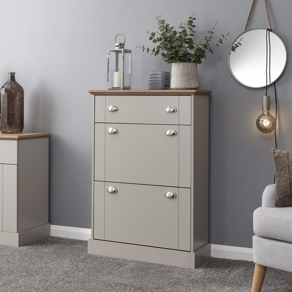 Kendal Deluxe Shoe Cabinet - Grey – image 21