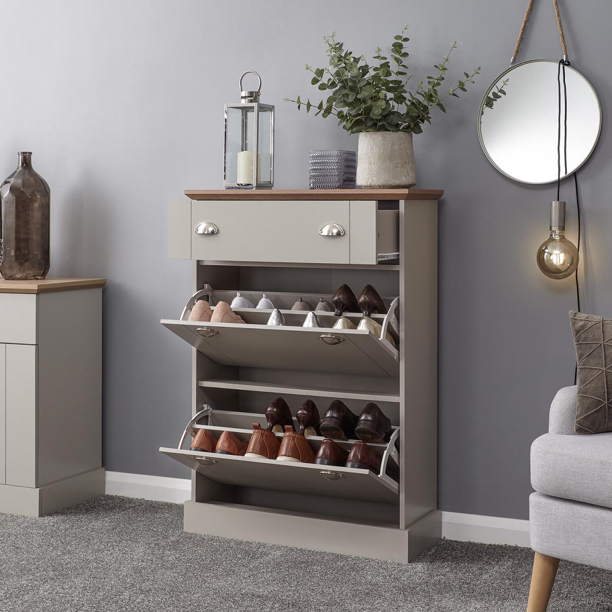 Kendal Deluxe Shoe Cabinet - Grey – image 22