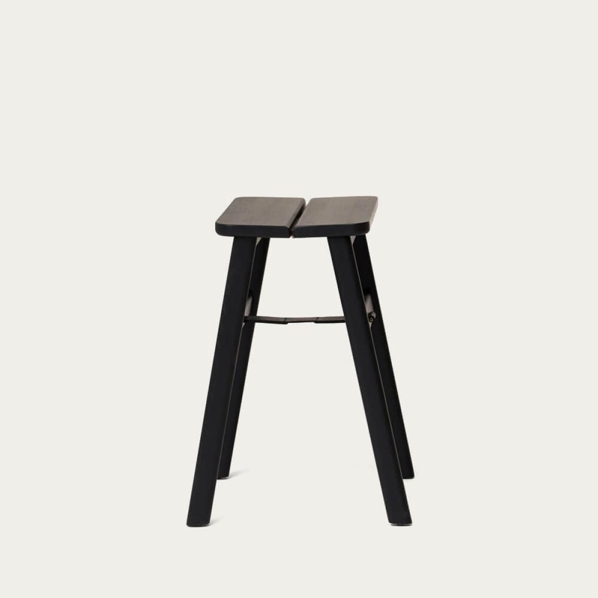 Black-stained Oak Angle Stool – image 3