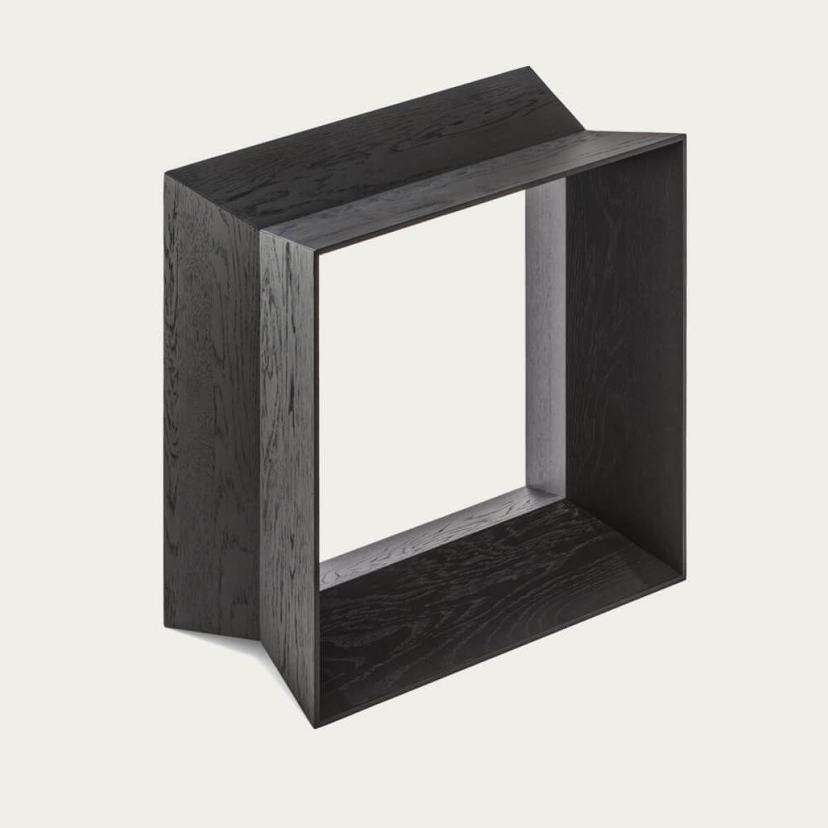 Black Stained Matt Lacquer Oak Reflex Stool – image 1