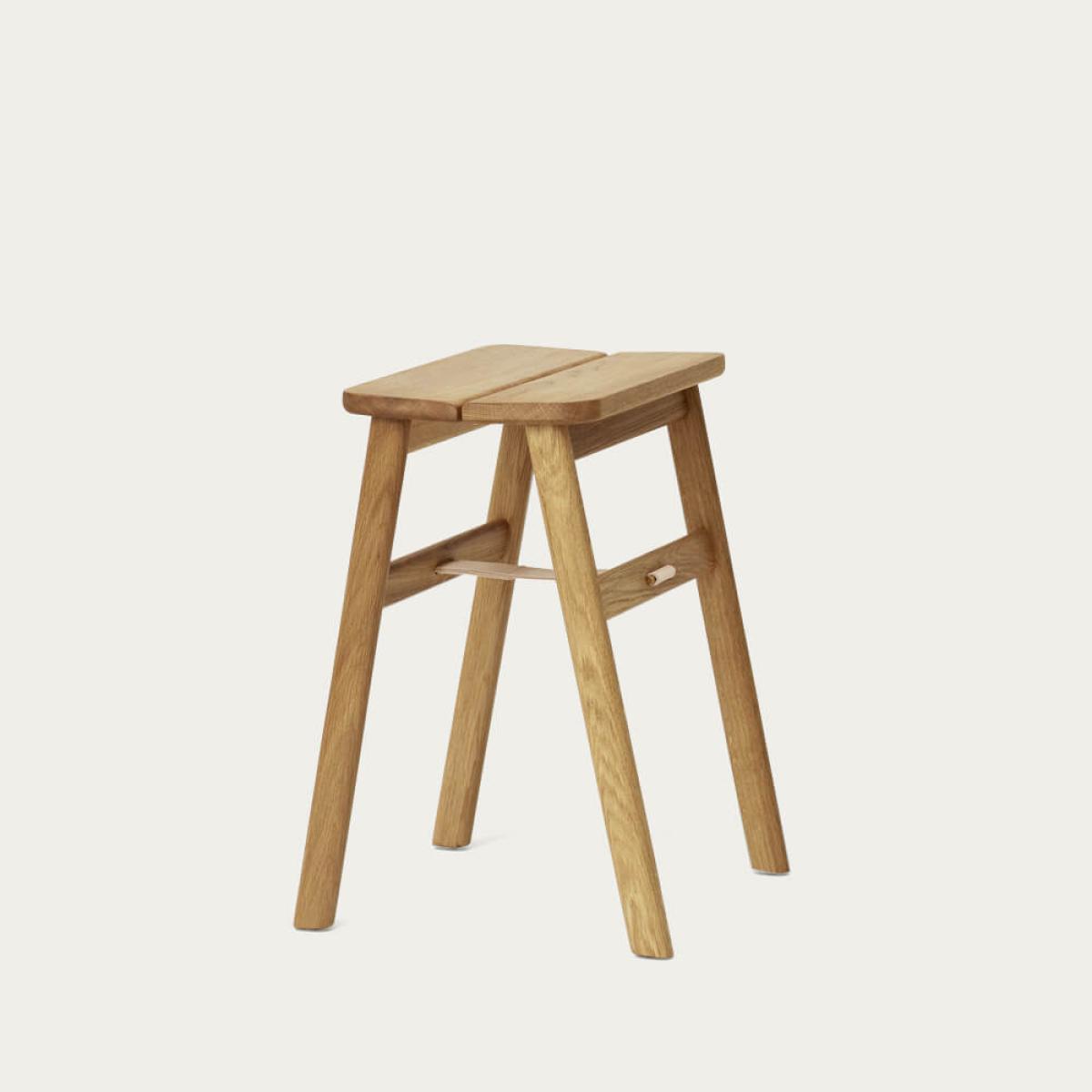 Oak Angle Stool – image 1