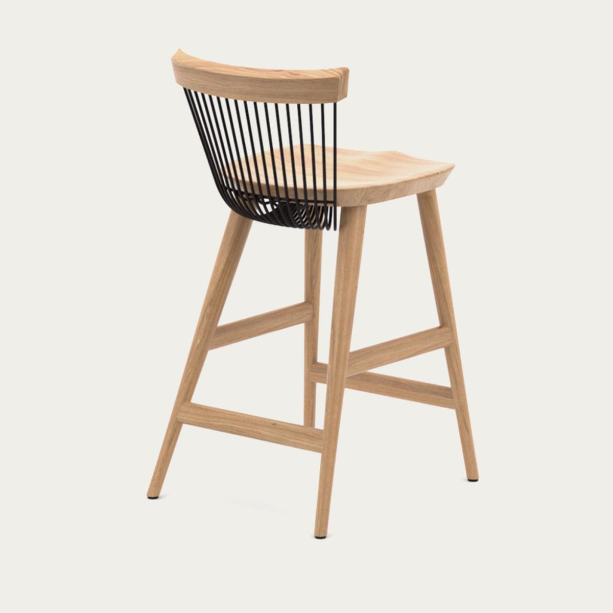 Oak & Black WW Counter Stool – image 2
