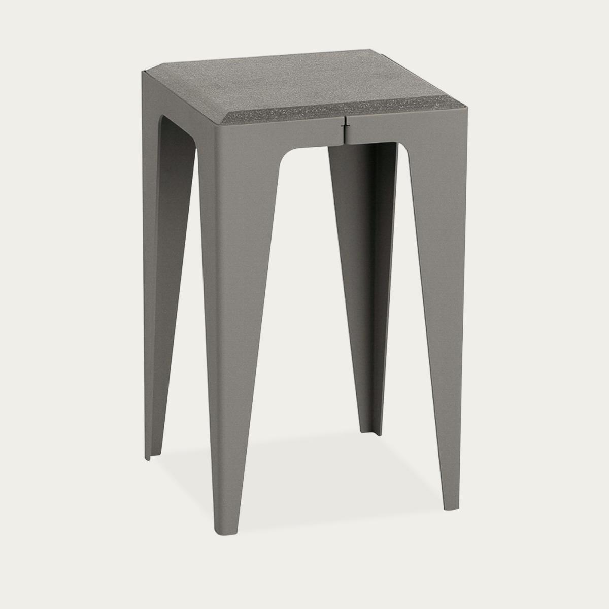 Slate Black Chamfer Stool
