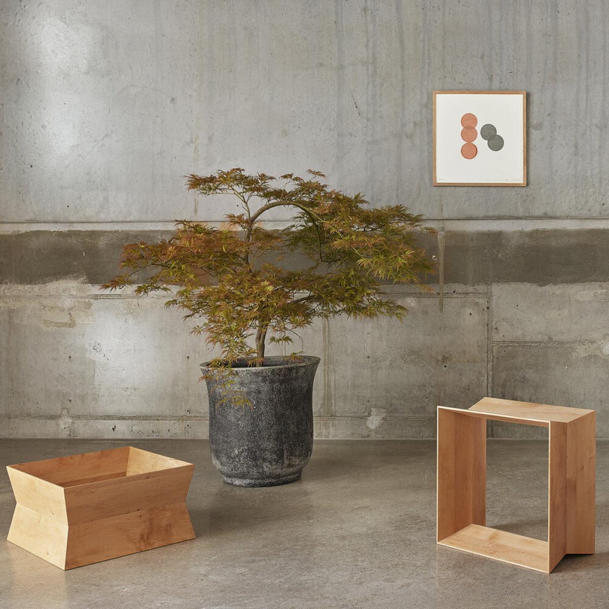 Natural Matt Lacquer Oak Reflex Stool – image 2