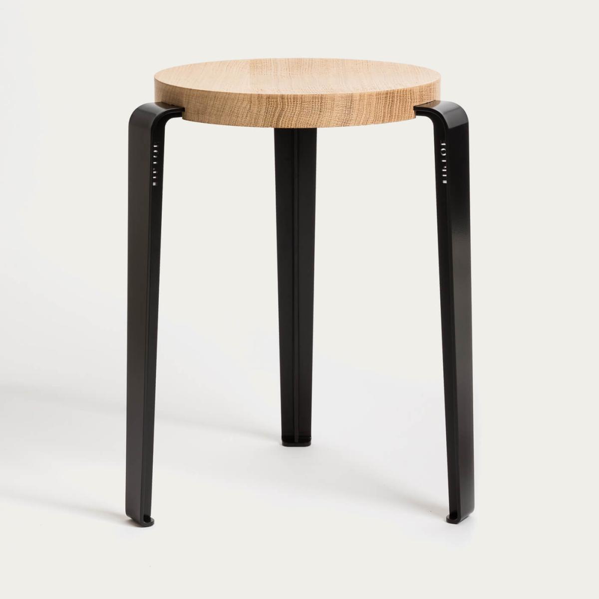 Oak/Graphite Black Lou Stool