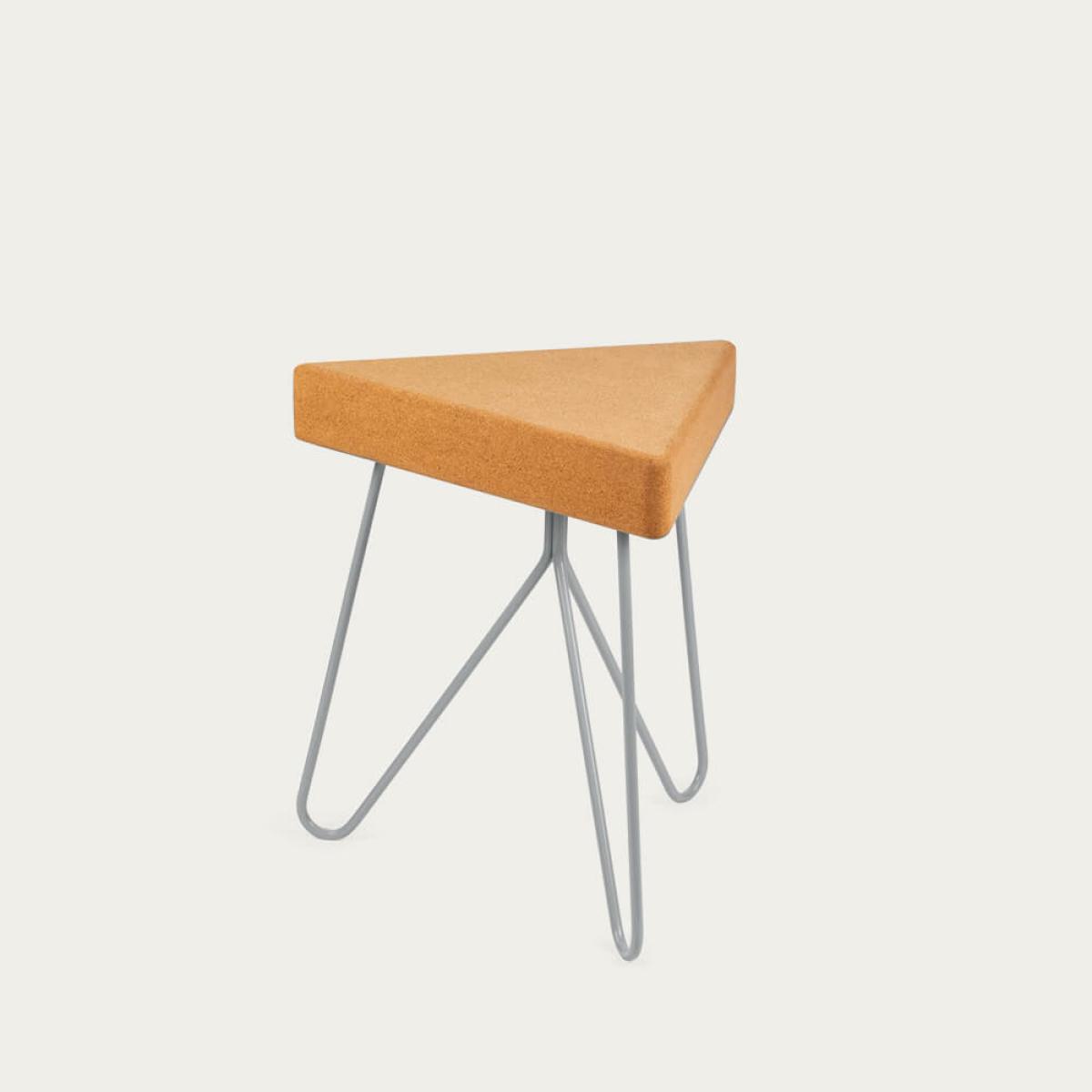 Light Cork and Grey Legs Três Stool/Table – image 3