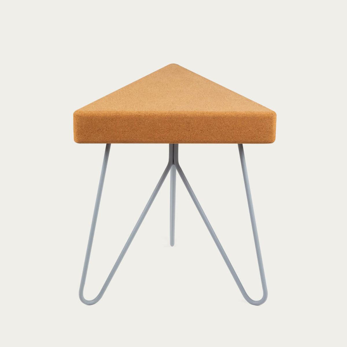 Light Cork and Grey Legs Três Stool/Table – image 1