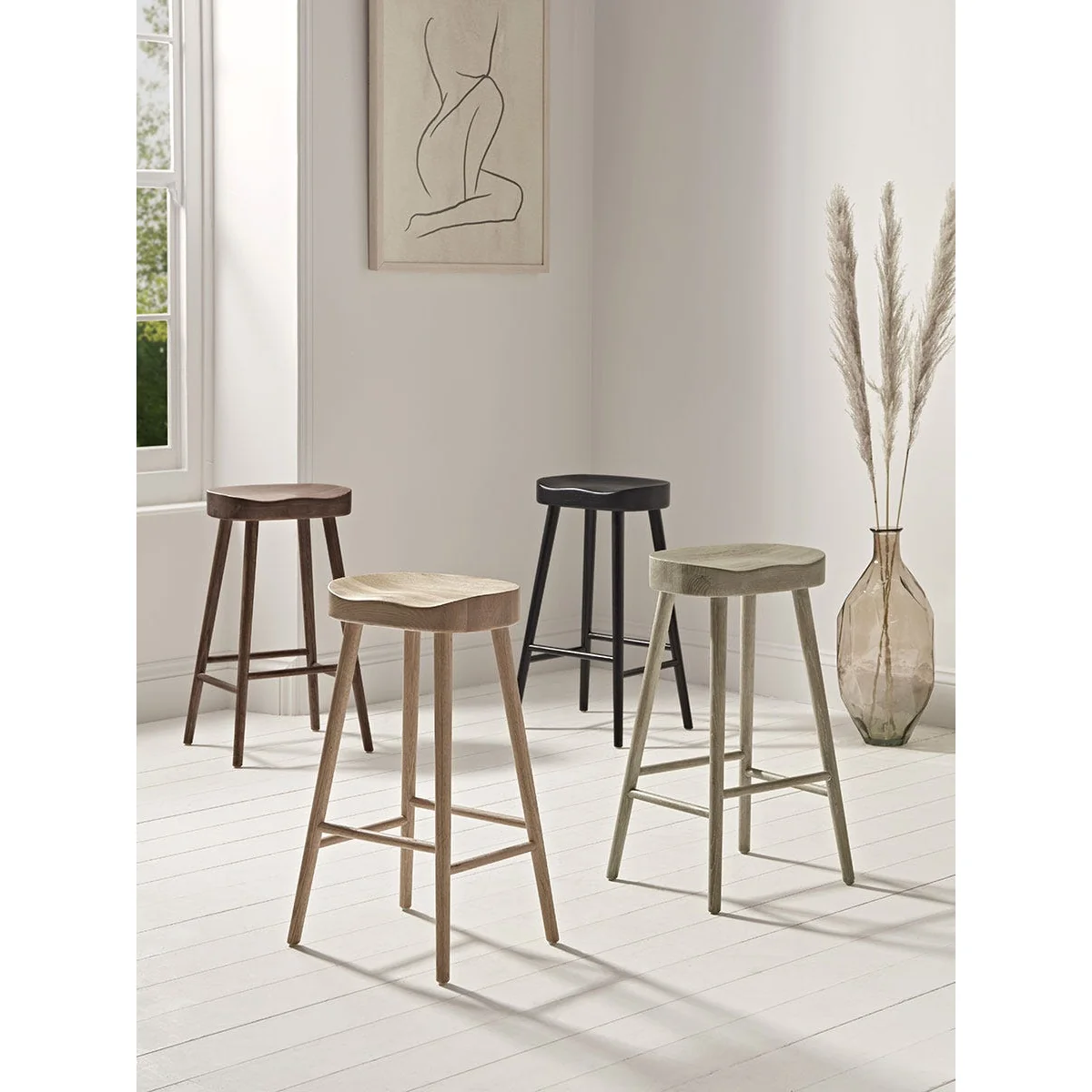 Weathered Oak Counter Stool – image 12