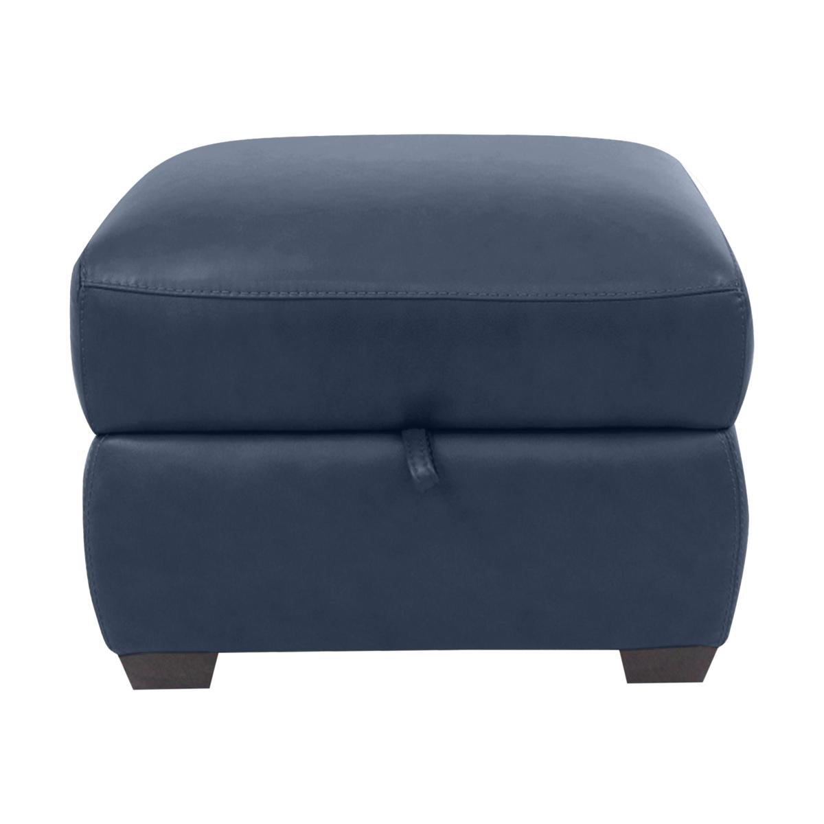 Cozee Leather Storage Stool - Ocean – image 1