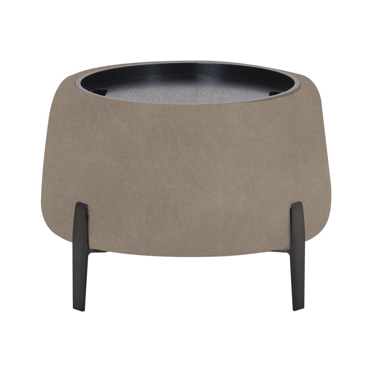 Domicil - Maddox Fabric Tray Storage Stool - Light Khaki – image 1
