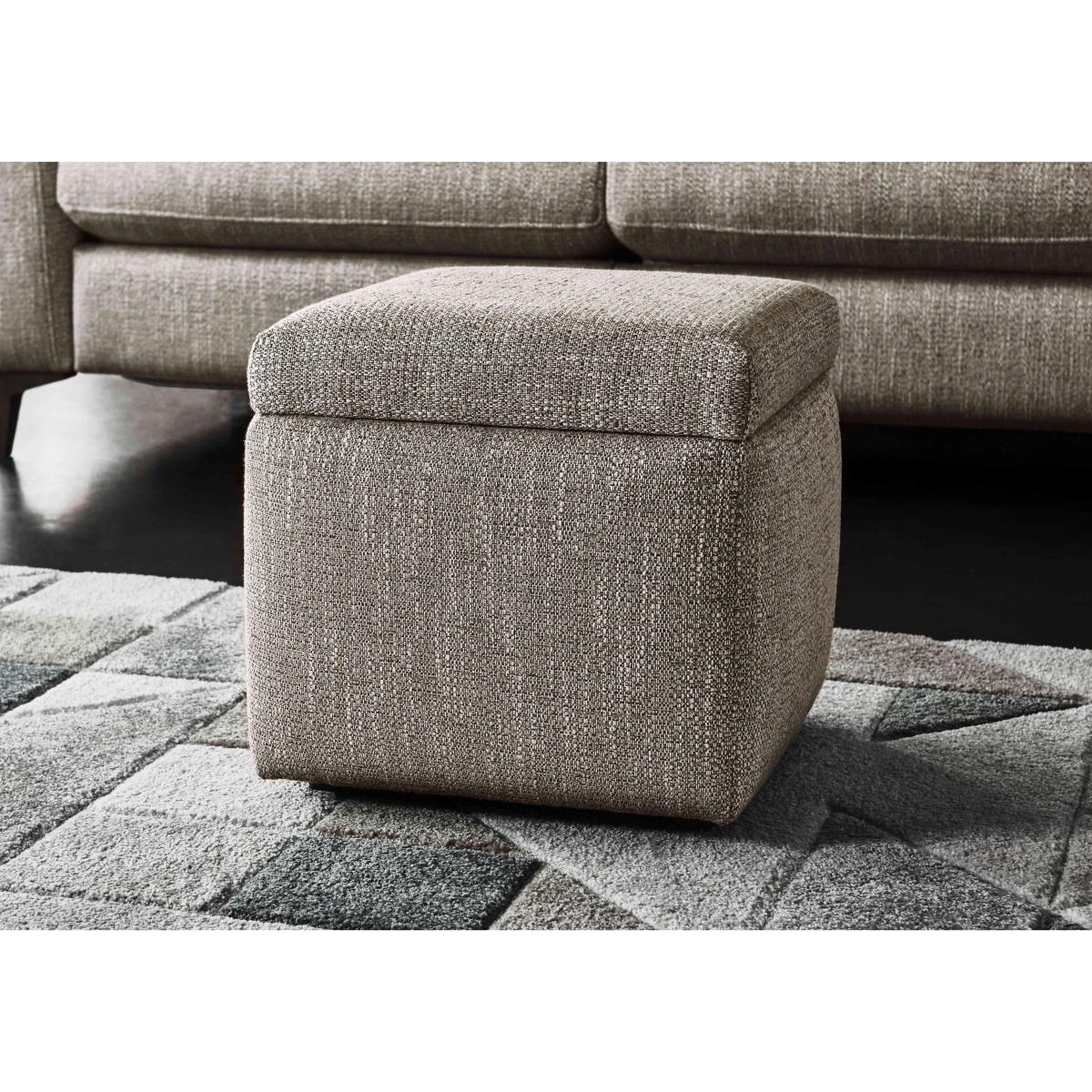 G Plan - Arlo Fabric Storage Cube Tray Stool - Beach Duck Egg – image 2