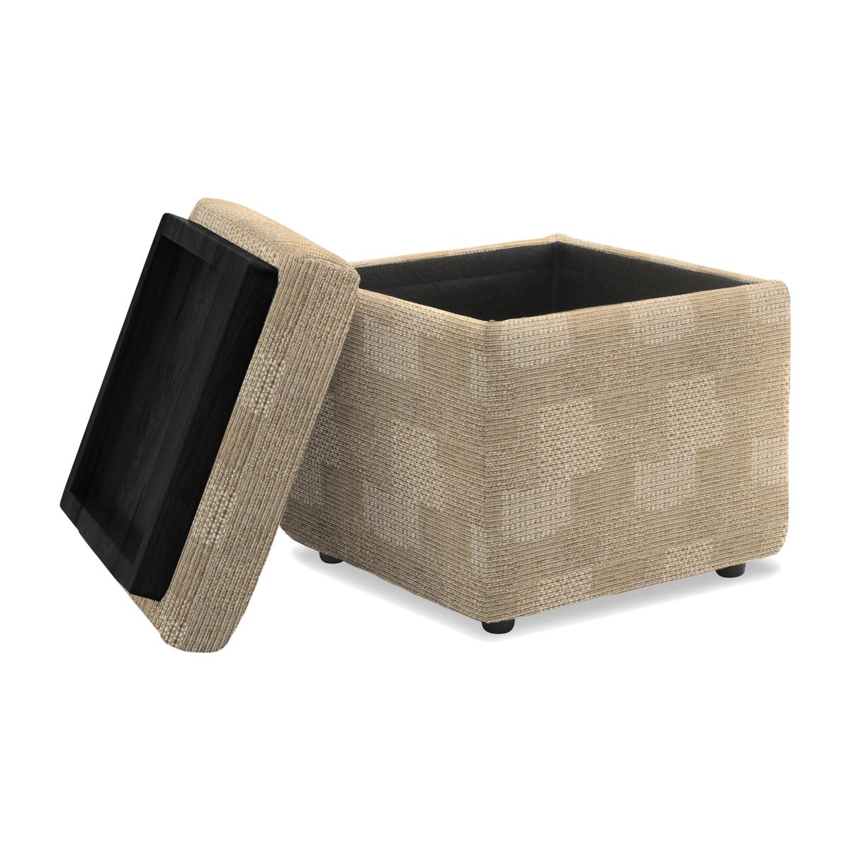 G Plan - Arlo Fabric Storage Cube Tray Stool - Faro Sand – image 1