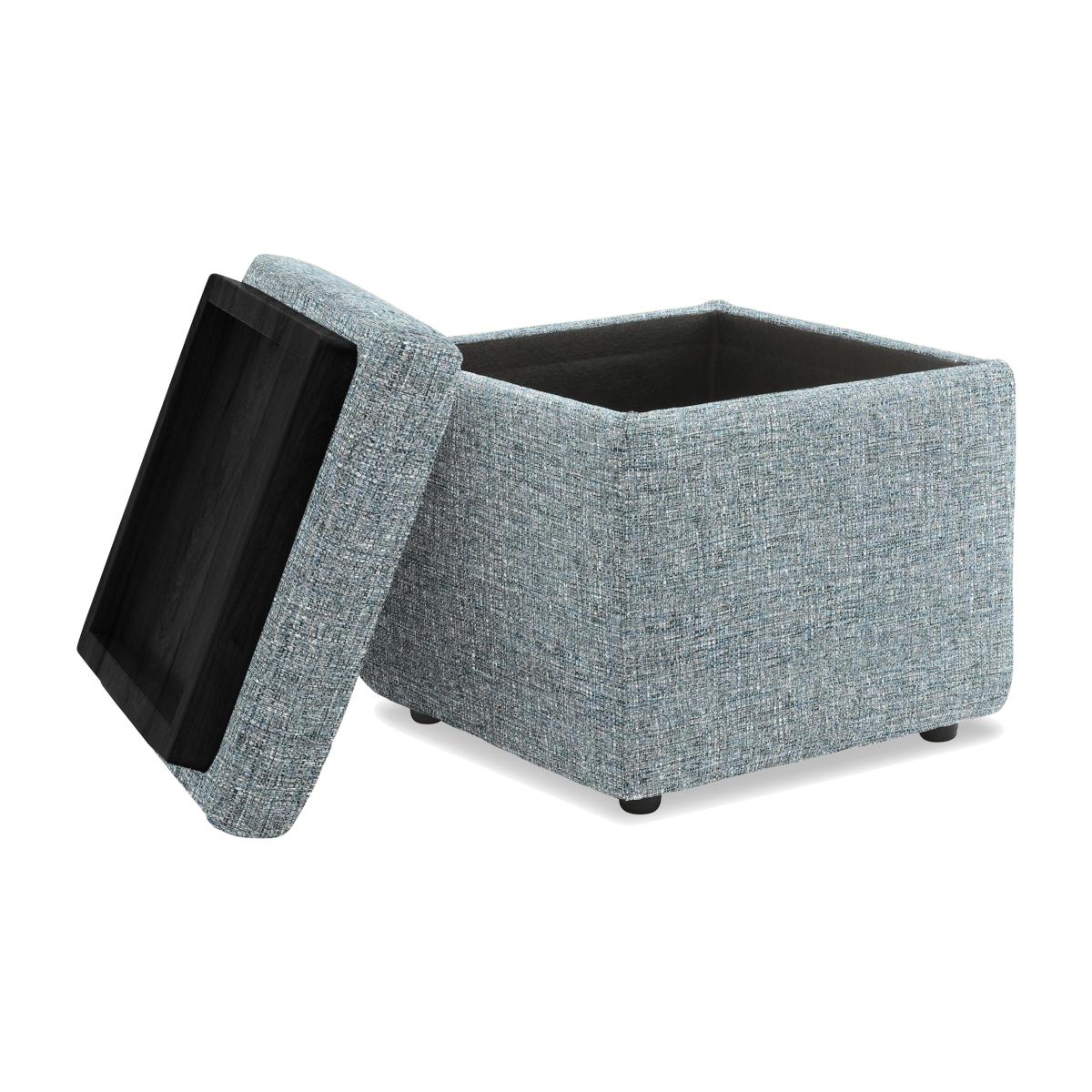 G Plan - Arlo Fabric Storage Cube Tray Stool - Arola Sky – image 1