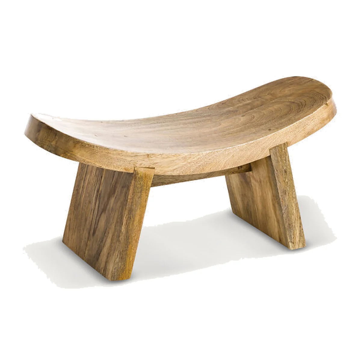 Fuyuka Solid Mango Wood Small Yoga Stool – image 1