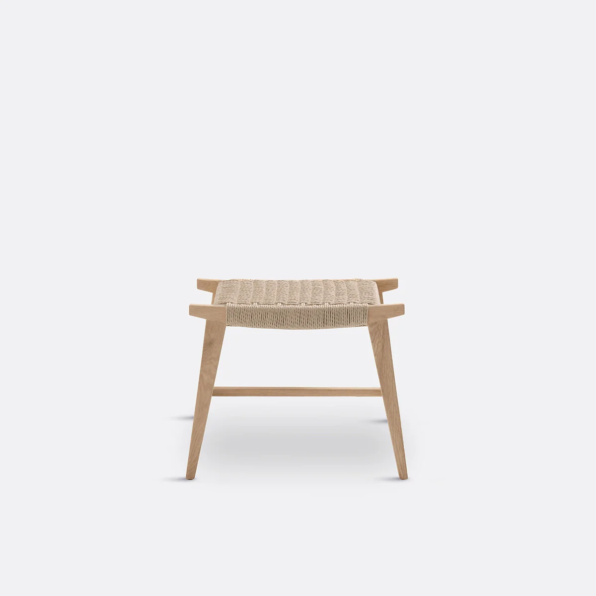 Kioto Oak & Woven Braided Stool – image 3
