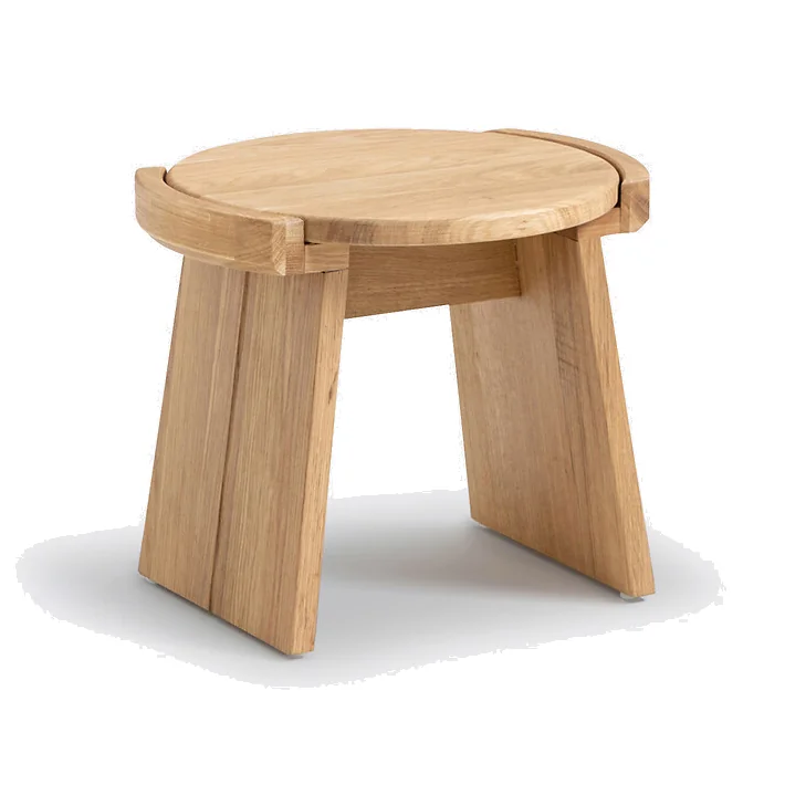 Tibet Mini Stool in Solid Oak, Height 30cm – image 1